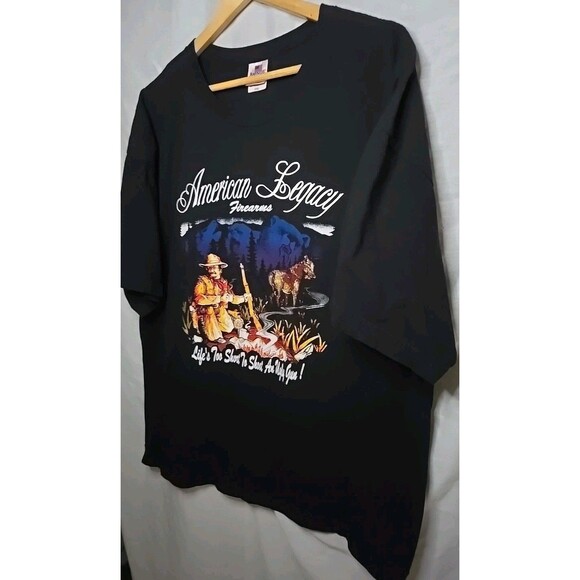 Bayside T Shirt American Legacy Firearms Sz XXL Made In The USA - Picture 3 of 7